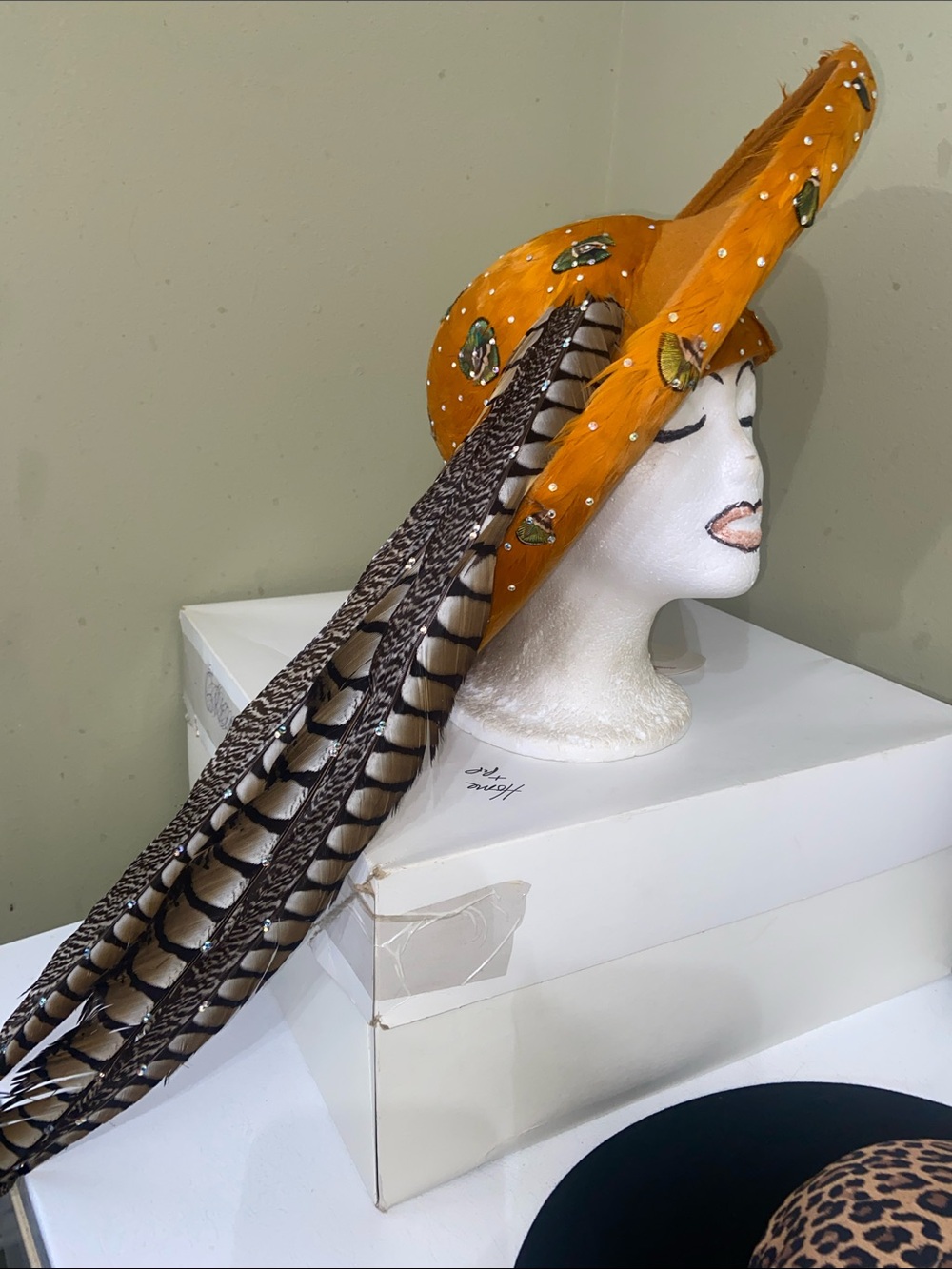 NWT Fabulous Dress Hat / Church Hat w/ Scarf by George Zamau’l.